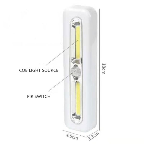 1-3M Sensing Distance 8 LED PIR Motion Sensor Mini Cabinet Light for Indoor Night Lighting