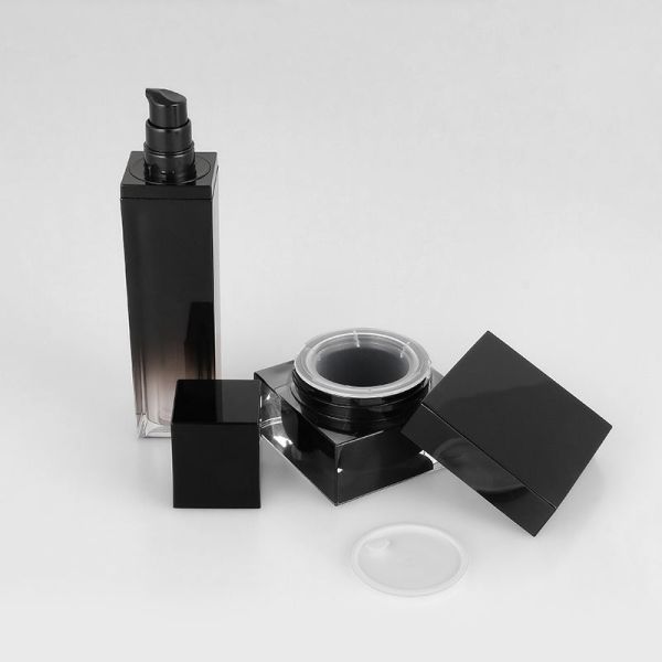 Контейнер сливк бутылки 30g 50g насоса лосьона Eco дружелюбный акриловый квадратный косметический 30ml 50ml