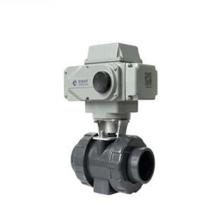 Normal Temperature Soft Seat Ball Valve Electric PVC DC12V DN40 Pn10 Ball Valve