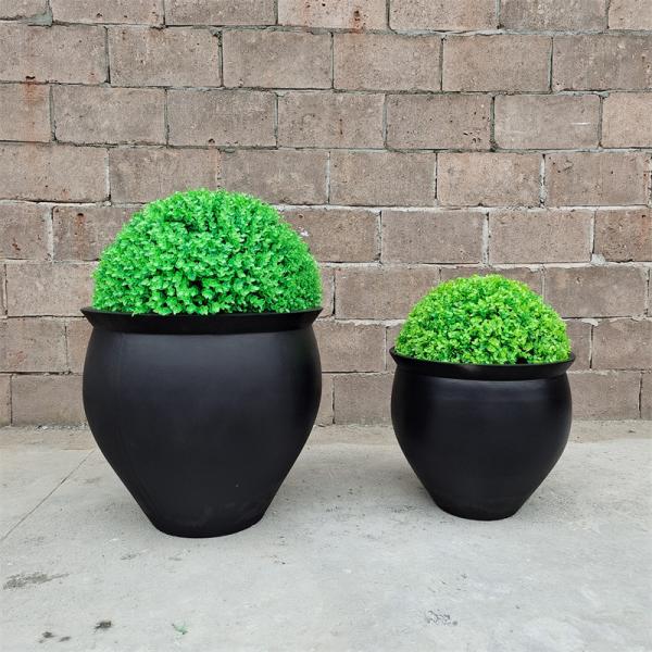 Fiber Clay Flower Pot Small Size Bowl Planter Box For Indoor Outdoor Home Garden