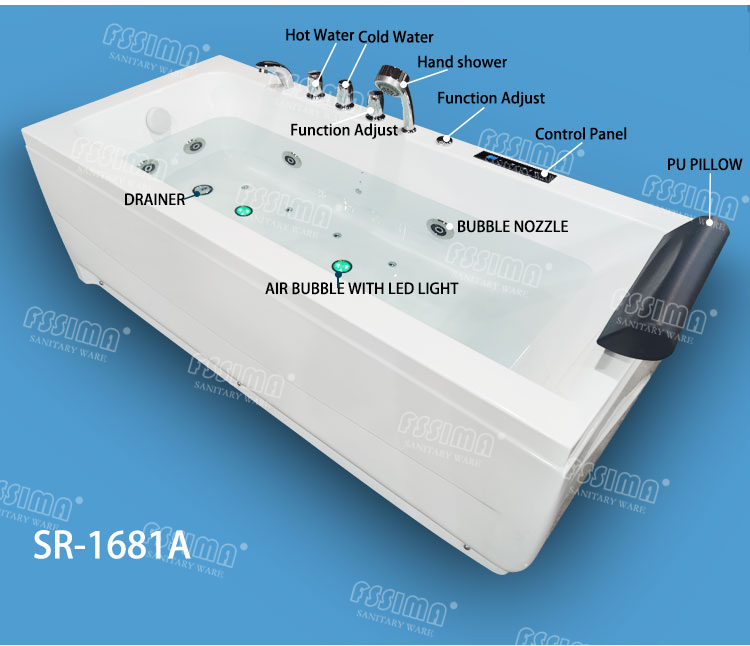Акриловые ванны водоворота воздушной струи в 5 ног 60 x 30 60 x 32 60 x 36
