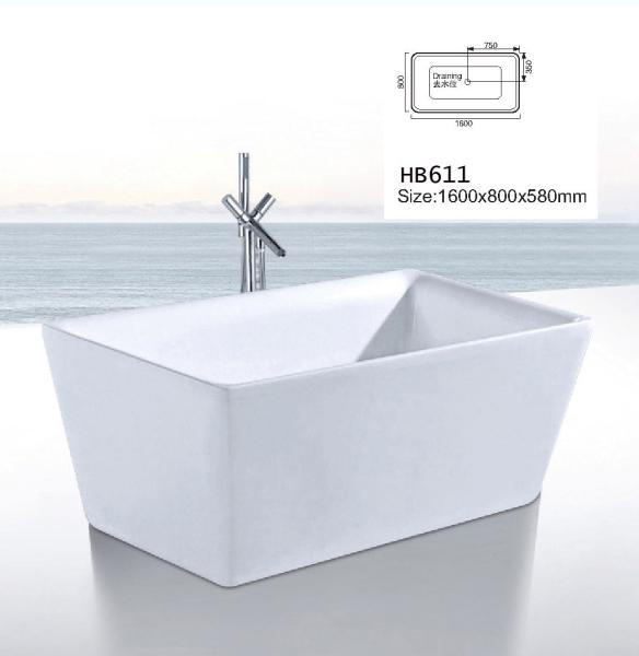 Bathtubs, freestanding Bathtub without faucet , hand shower HB611