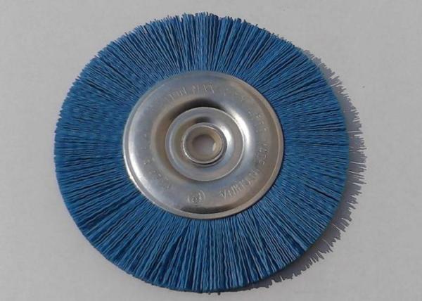 Durable Abrasive Nylon Wheel Brush / Nylon Circular Brush With Blue Color