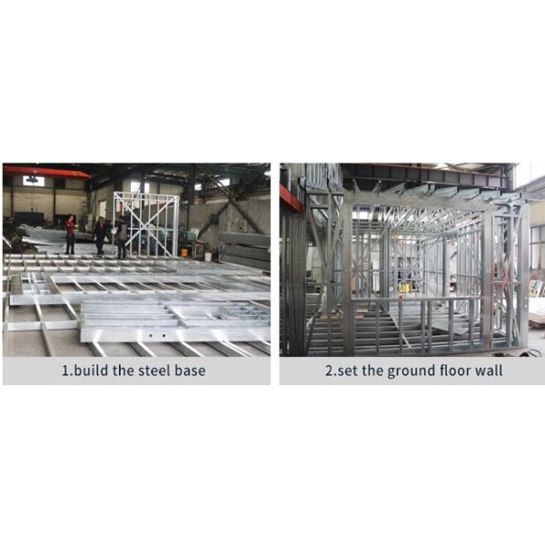 Вилла дома ветра устойчивая светлая стальная с домом Префаб стального киля датчика света К550 современным