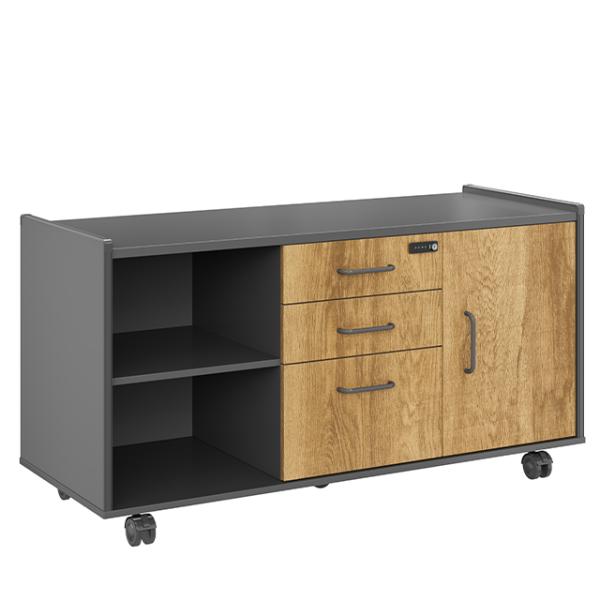 Mon idée Style Industriel Meuble Sub-Cabinet Mobile Mobilier de Bureau Simple Rangement Classeur