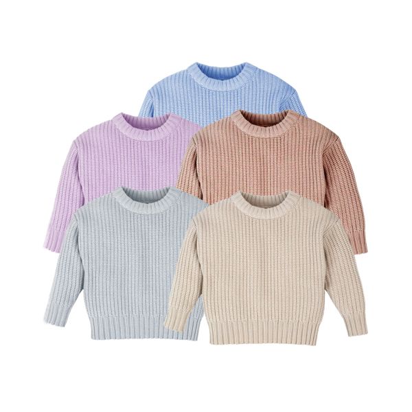 Newborn New Born Cotton Warm Wear Pullover Top Custom Design Chunky Knit Clothes Toddler Boy & Girls Baby Sweater for Winter