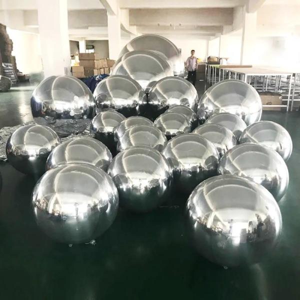 hot selling customize logo size silver golden inflatable reflective pvc mirror ball