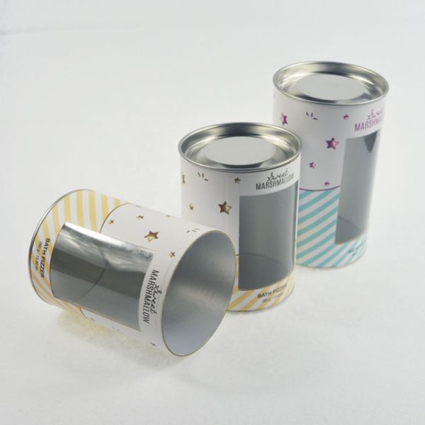 ODM Service CMYK Color Cardboard Tube Packaging With PVC Window