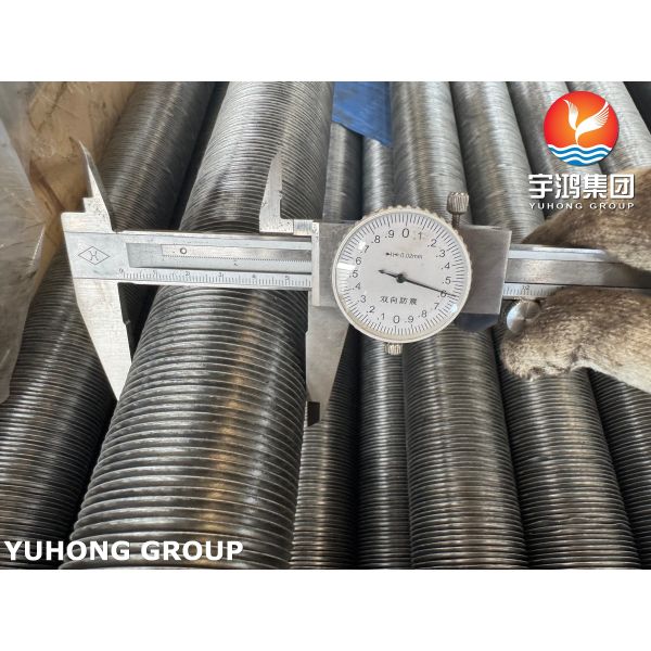 ASME SA179 Tubo de aleta enrollada de acero al carbono tipo KL con tira de aluminio 1060