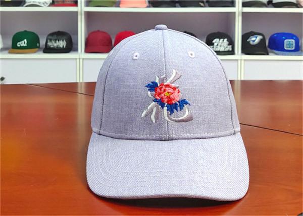 ACE Creative Flat Rose Embroidery Logo Custom Baseball Cap Leather Buckle Baseball Cap