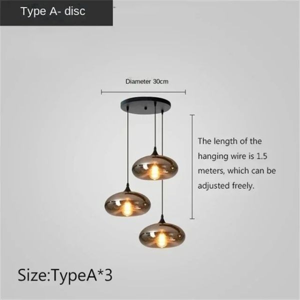 Modern Glass Chandeliers For Dining Tables Living Room Kitchen Office Coffee Hanging Lamp (WH-AP-679)