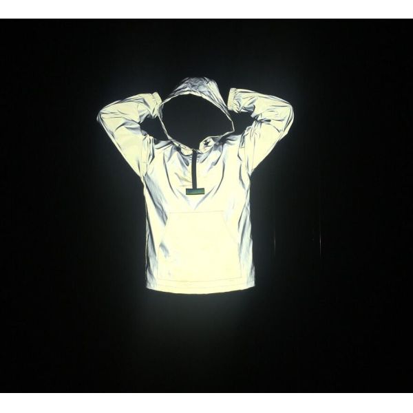 Popular Mens Waterproof Windbreaker Jacket , 3M Hooded Reflective Jacket