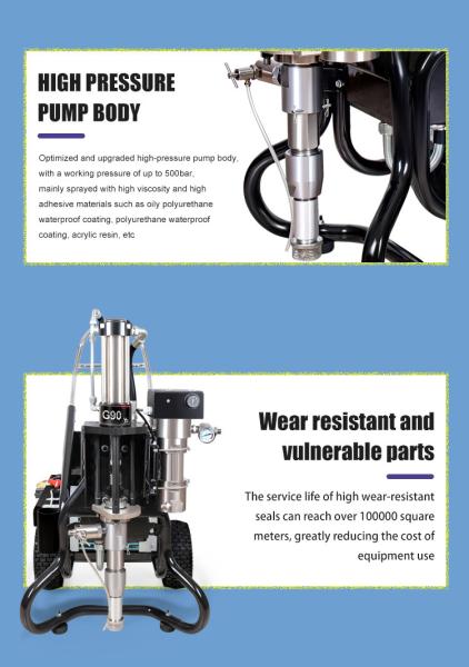 Gas Electric Diesel Polyurethane Sprayer Machine Hydraulic Epoxy Coating Spray Machine