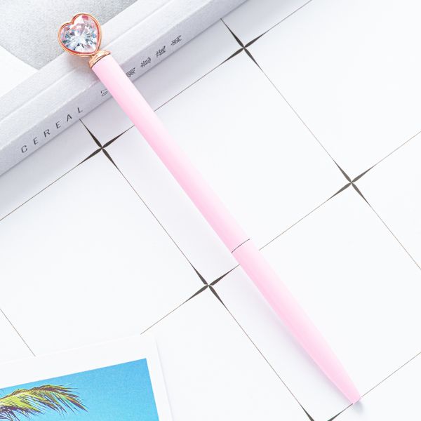 Креативный мультфильм Металлические ручки для маркировки сердца шариковые ручки с черным чернилом не стираются