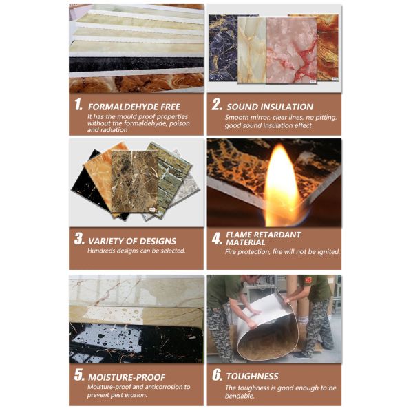 Interior PVC Wall And Ceiling Panel Waterproof UV Board PVC Sheet