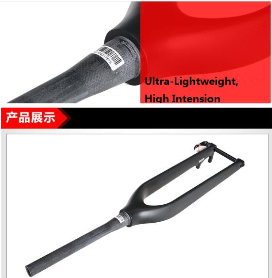 29er Full Carbon Fiber Mtb Bicycle Fork thru axle Tapered Steerer T800 Carbon Rigid Fork