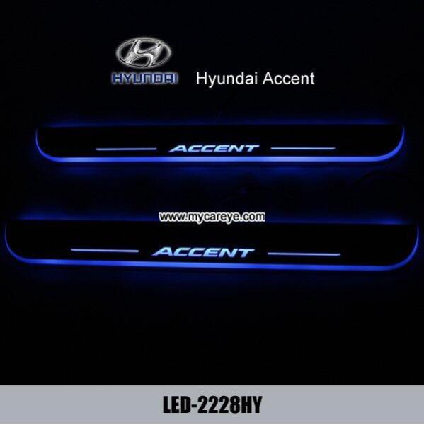 Hyundai Accent LED lights side step car door sill led light pedal scuff