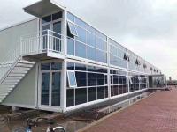 Maison en conteneur détachable de luxe Maison préfabriquée modulaire en verre en bois