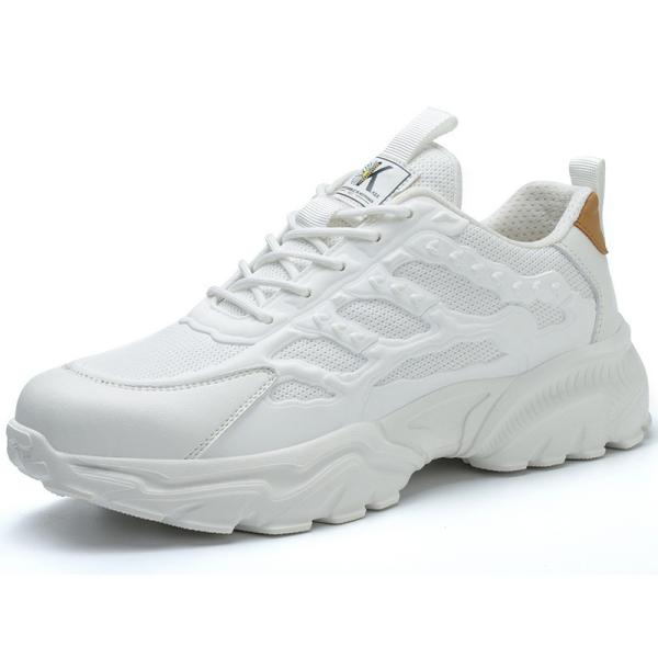 Summer Light Work Shoes With EVA Sole And Plastic Toe For Comfortable Safety In Black / White / Gray