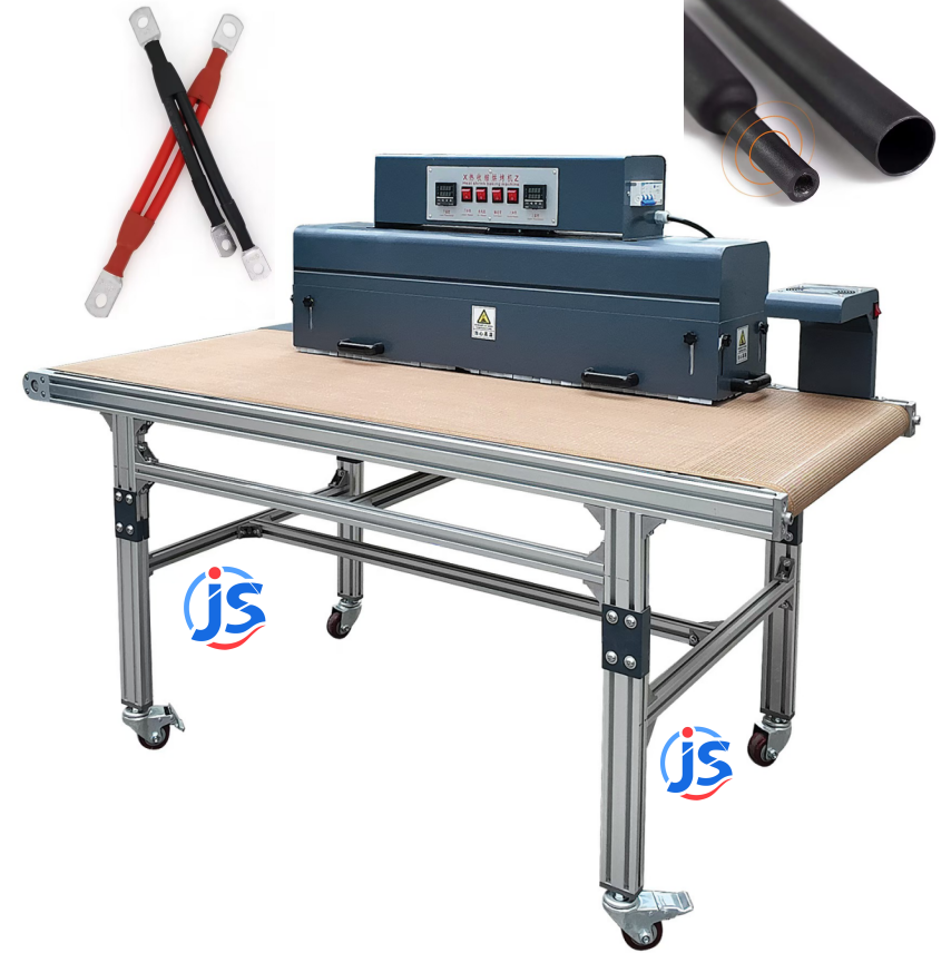 Continuous Cable Heat Shrink Tunnel Machine 60HZ / 50HZ Shrink Tunnel Machine With High Temperature Resistant Teflon Mesh Belt And Dual Side Heating
