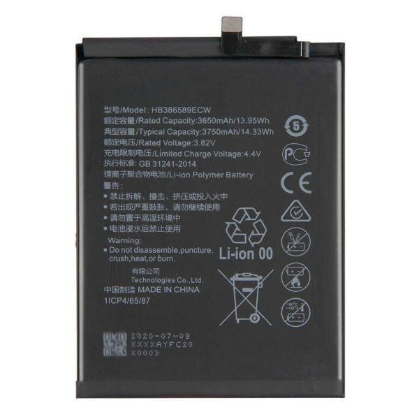 HB386590ECW Huawei Battery , 3750mAh Huawei Honor 8X Battery