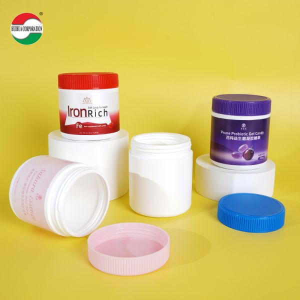 Food Grade HDPE Vitamin Health Product Bottles Colored Capsule Shape Calcium Tablets sealed Bottles