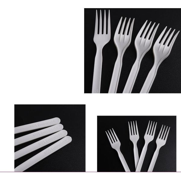 CPLA Disposable Paper Packaging Accessories Cutlery Sets 6.5-7 Inches 4-4.5gr