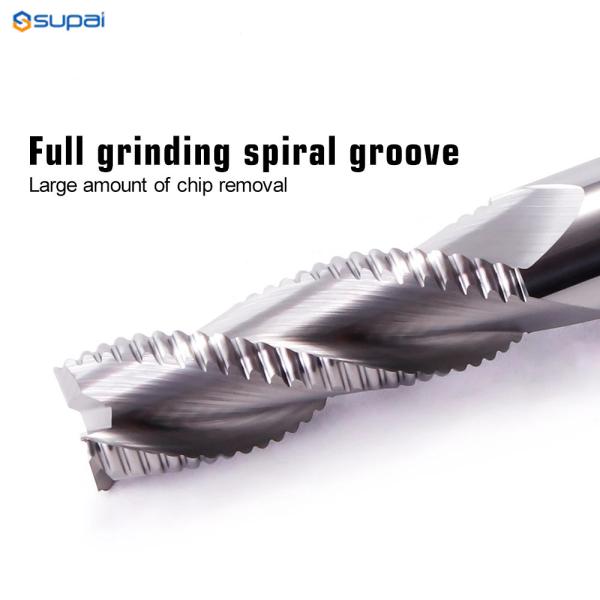 High Helix Angle Roughing End Mill For Steel - 30° Helix Angle Corner Radius 3mm