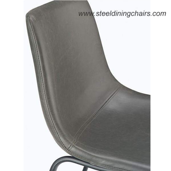 Writing Matte Black 79cm 46cm Steel Frame Dining Chairs Metal Legs