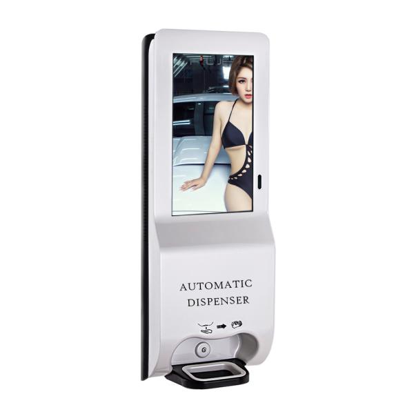 21.5 Inch 1080p Wireless Hand Sanitizer Advertising Kiosk Sensor Auto Dispense