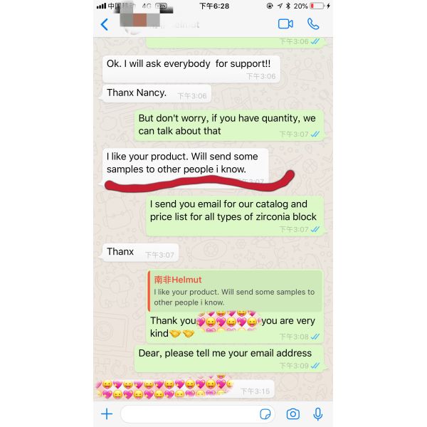 Разнослоистый зубоврачебный пробел Zirconia 1200HV для оборудований лаборатории Рональд