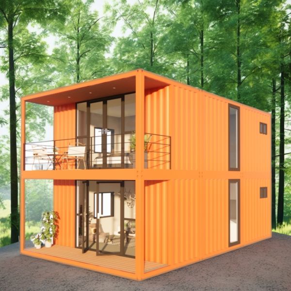 Casa de contenedores de dos pisos personalizable para vacaciones junto al mar Incendiaria Villa forestal prefabricada Resort Tamaños 20ft 40ft