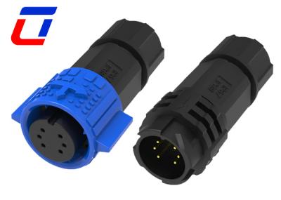 6 Pin Waterproof Low Voltage Wire Connectors Male Female M19 Quick Lock 5A