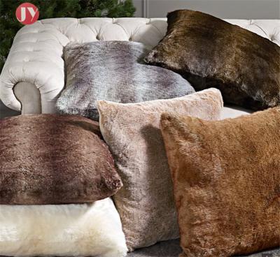 Faux Fur Pillows Cover Cushion Case Natural Color Tag For Home Decor