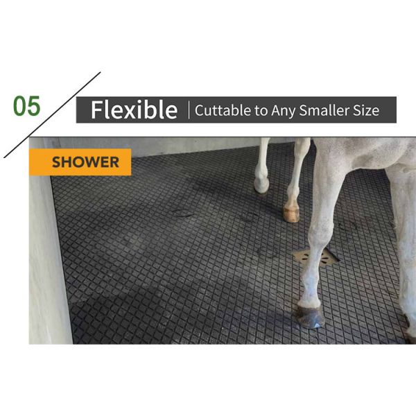 Horse Cleaning Area Ribbed Surface Anti Slip Rubber Mats Interlocking Rubber Mats