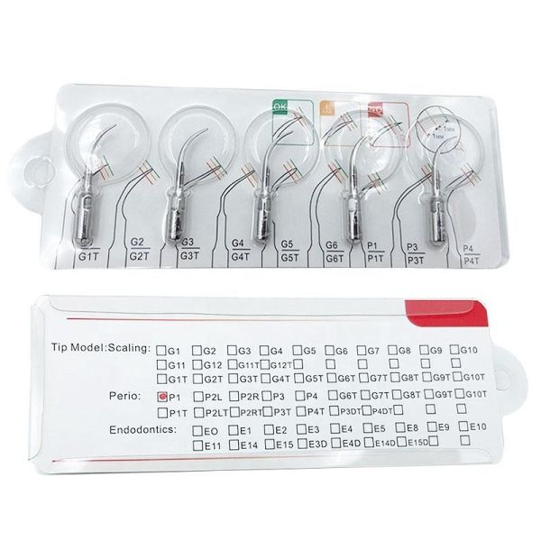 Серебряный зубоврачебный ультра звуковой скейлер подсказывает нержавеющую сталь многоцелевую