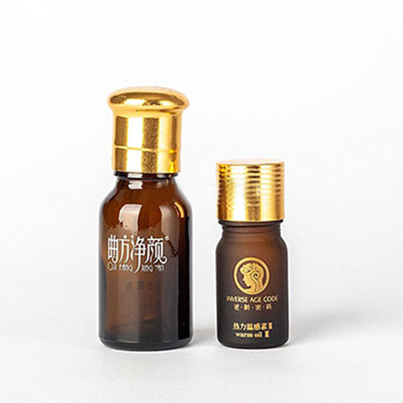 Округлая форма заморозила штейновую стеклянную бутылку эфирного масла 5ml 10ml 30ml 50ml