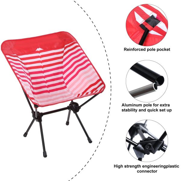 2.2 Pounds Aluminium Frame Folding Backpack Camping Chair