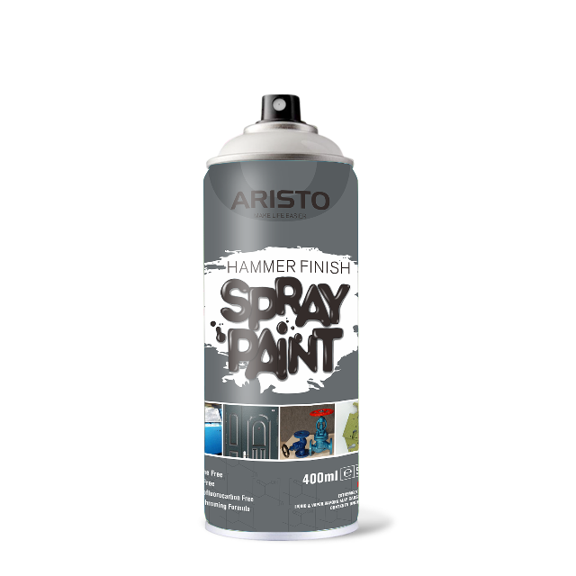 Hammer Finish Acrylic Spray Paint Silver / Black / Blue Colors Aristo Liquid Coating
