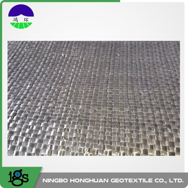 Grab Tensile Geotextile Fabric For Roads , Black 136g Woven Polyethylene Fabric