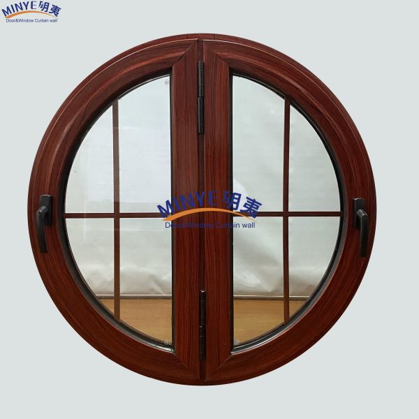 German Hardware Thermal Break Aluminum Alloy Profile Round Casement Window for Living Room