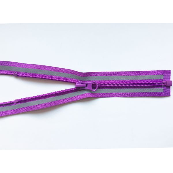 European Style Fashion Sewing Notions Zippers100% Nylon Reflective Zipper For Jackets / Backpack