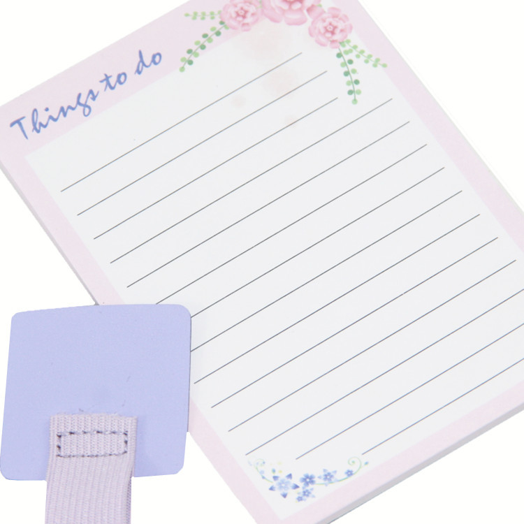 Блокнот изготовленных на заказ примечаний логотипа бумажных липких мини магнитный для девушек