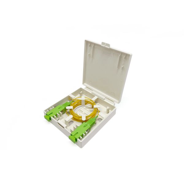 Пролом в стене 86*86*23mm Unibody коробки прекращения оптического волокна 2 гаван FTTH крытый