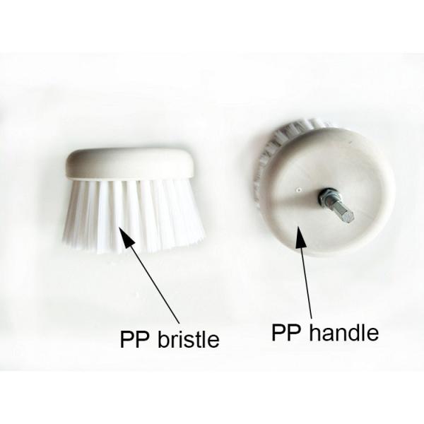 7cm Electric Drill Cleaning Brush Set white Bristle PP wire