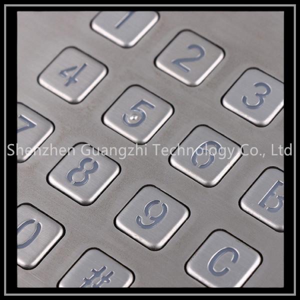 Metal o teclado numérico numérico retroiluminado, teclado da matriz dos SS 4x4 para a máquina de venda automática