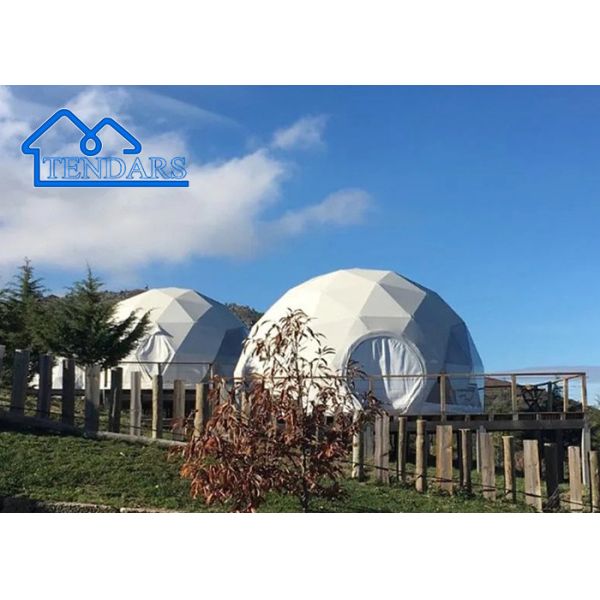 Внешний настройки роскошный кемпинг ПВХ гостиная Глампинг Купол курортный шатер