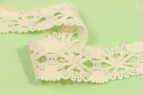 3.3cm Width Cotton Crochet Lace Trim Nonstretched With Floral Ornament