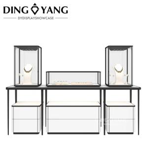 Modern Fashion Glass Exhibition Jewellery Counter With Led Lights Output Voltage