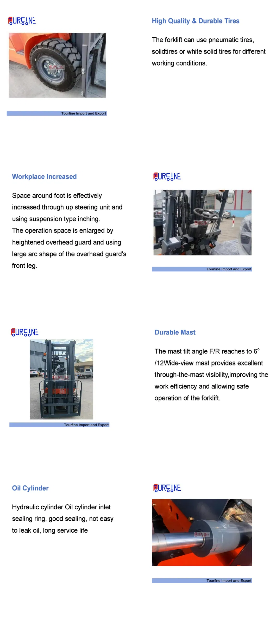 Warehouse Hydraulic Diesel Forklift 3 Ton Capacity for Material Handling